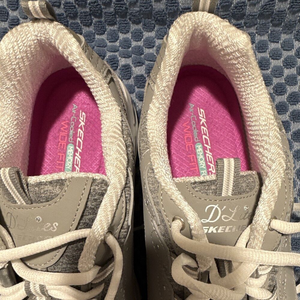 SKECHERS D'Lites Women's Cushioned Foam Insole Lace-Up Low Top Sneakers - Picture 5 of 7